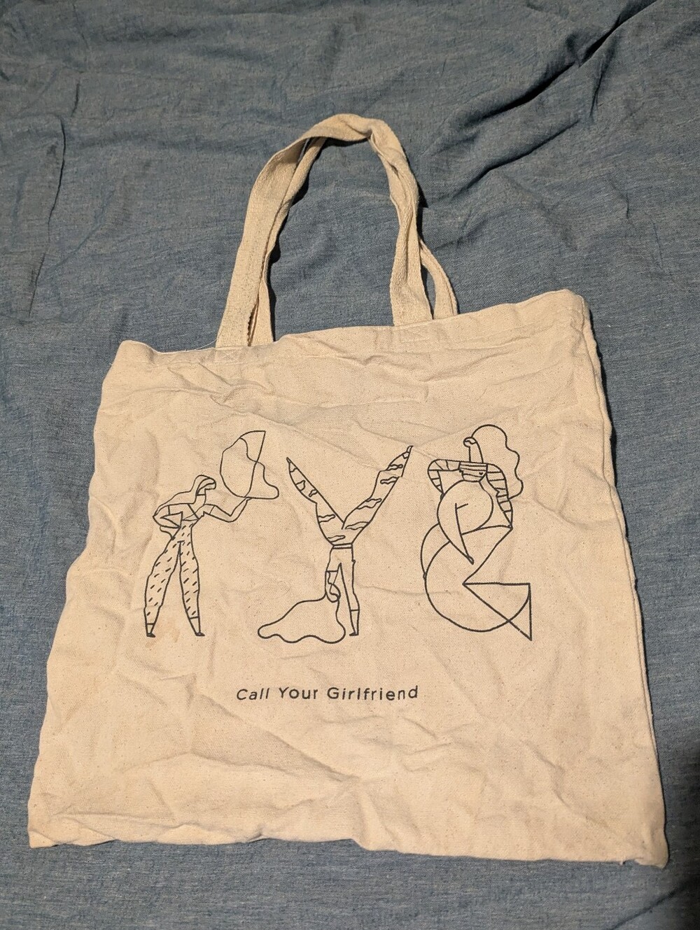 Call Your Girlfriend Cotton Tote Bag - Picture 1 of 1